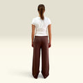 Back view of The Moment After Pants in espresso, showing the wide-leg fit